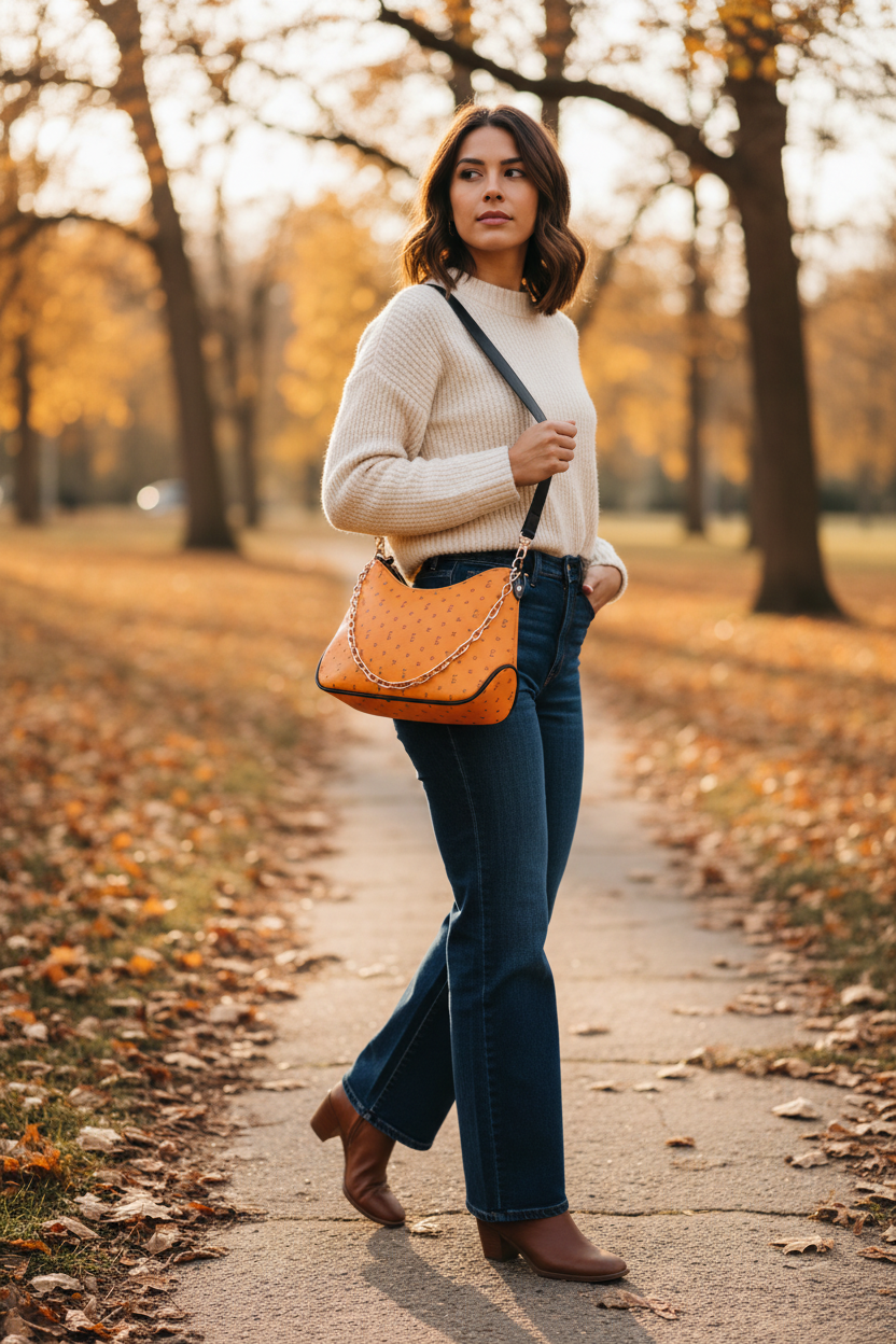 Orange Monogram Bag - Park