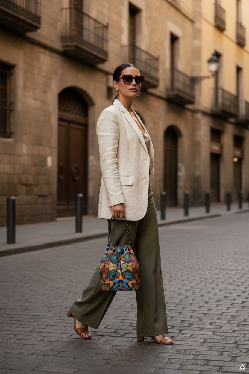 Paisley bag - Latina woman