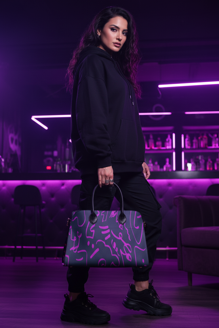 Purple Graffiti Tote - Lounge