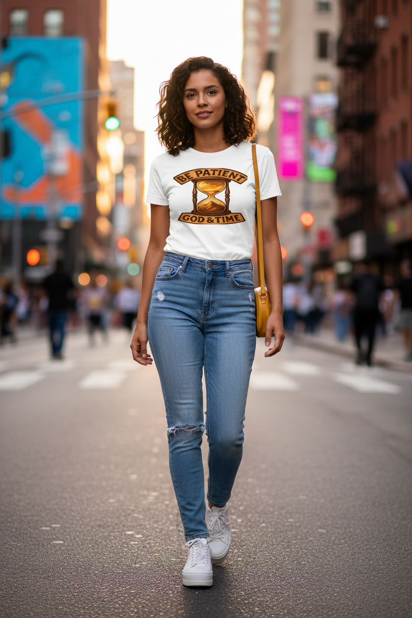 White - God & Time Tee