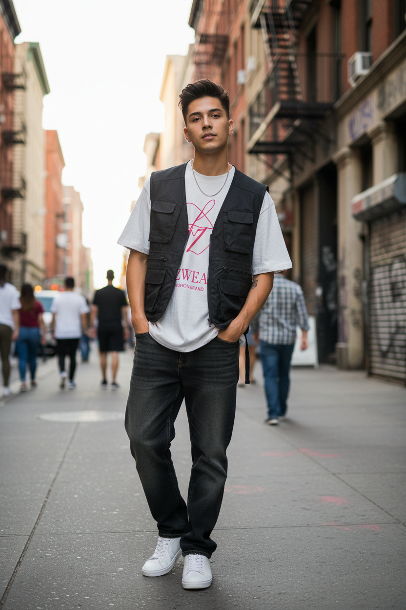 White Gray FZwear Tee