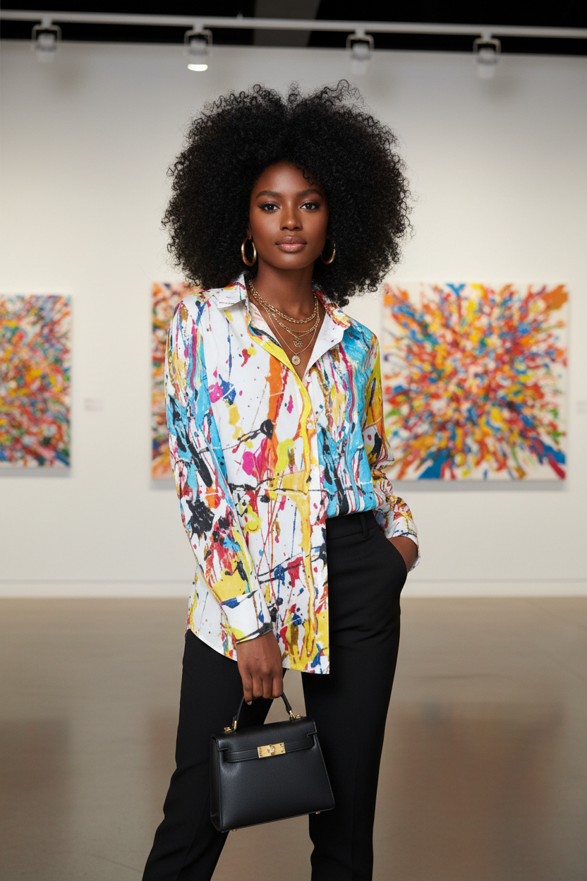 White Paint Shirt - Art Gallery
