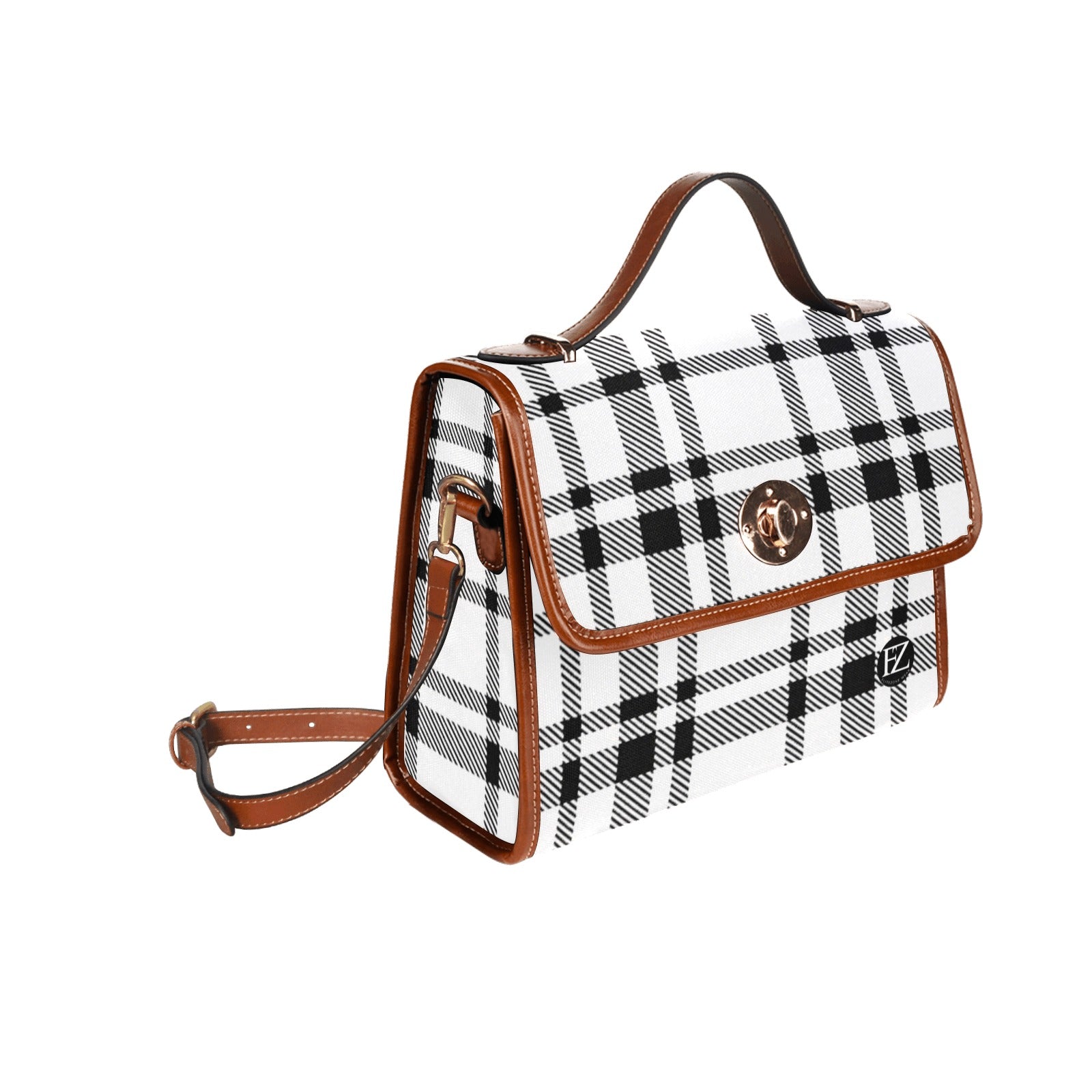 fz women's plaid hand bag