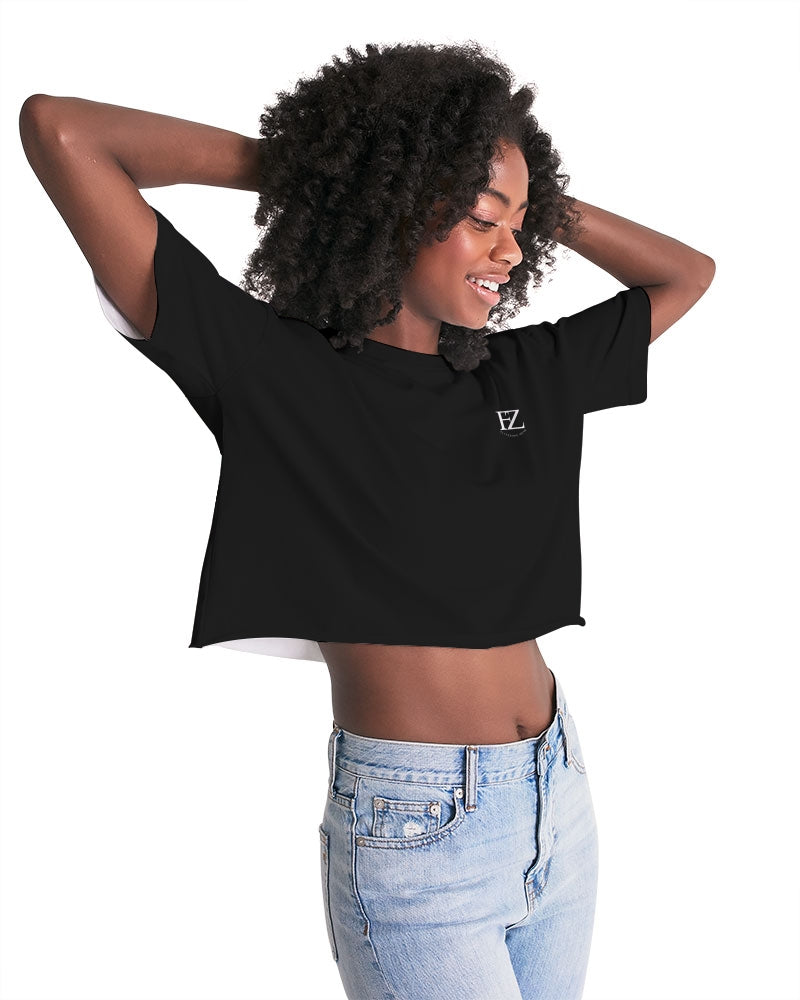 black flite women's lounge cropped tee