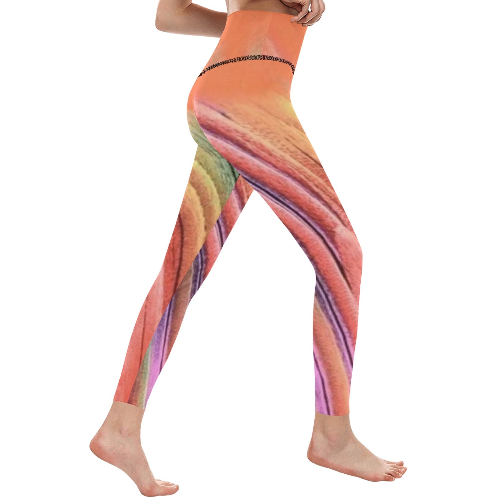 fz women's designer leggings - colorful women's high-waisted leggings (model l36)