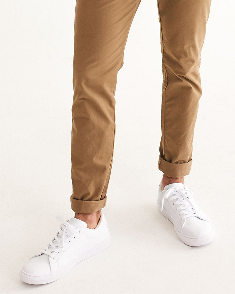 white flite men's faux-leather sneaker