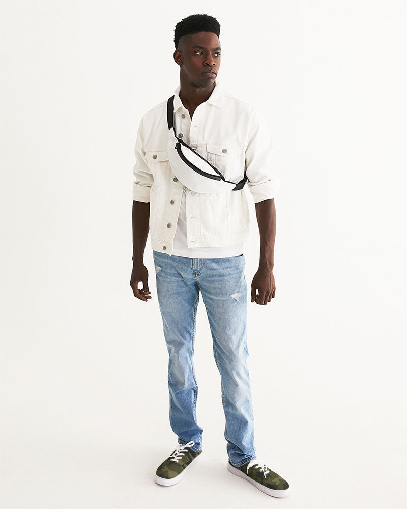 darker shade men's lace up canvas shoe