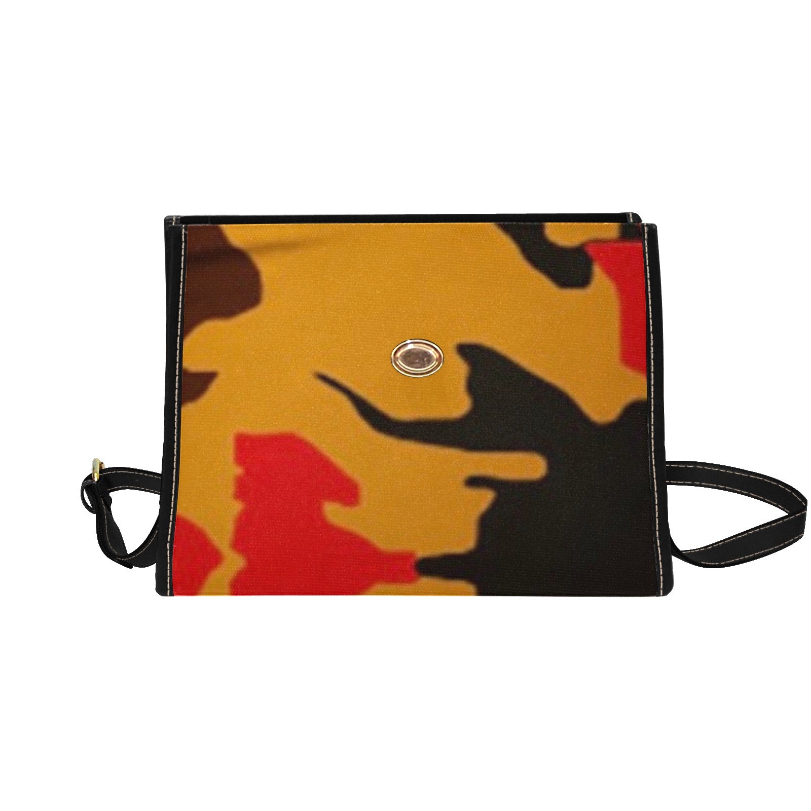 fz leopard print handbag all over print canvas bag (model 1641)(black)