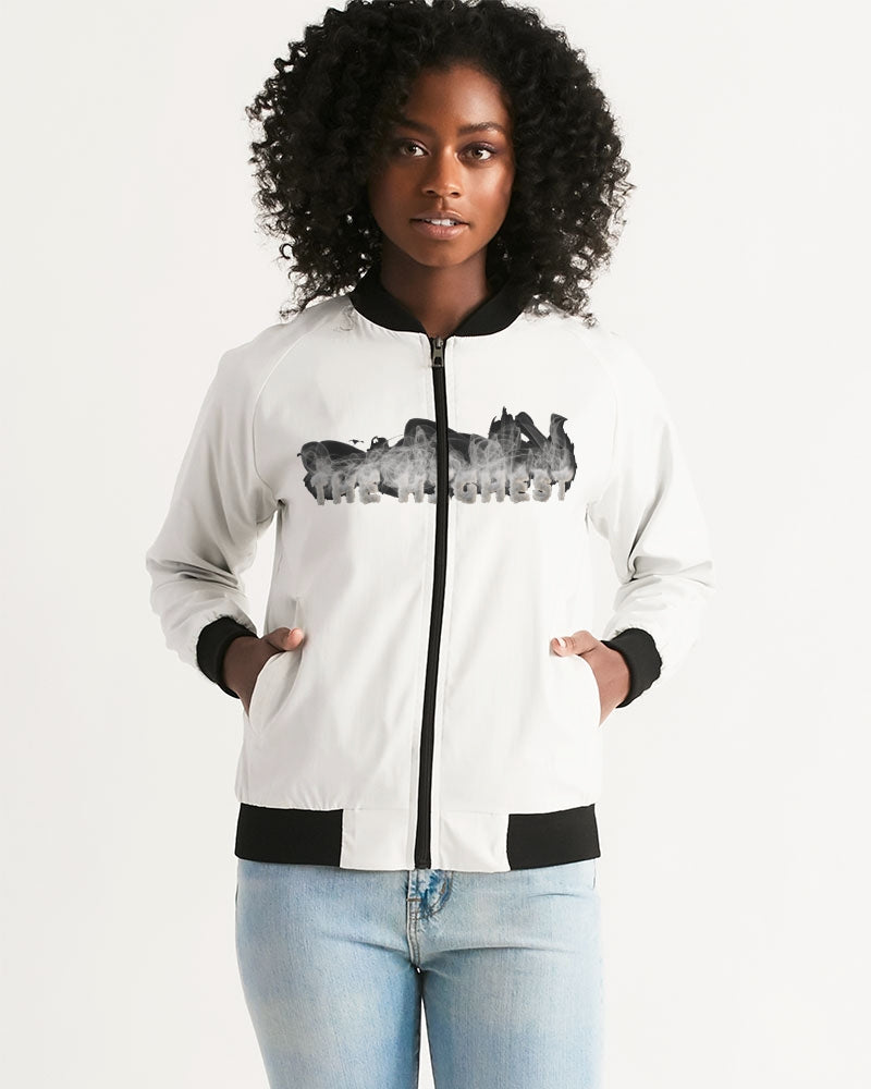 clean stamp women's bomber jacket