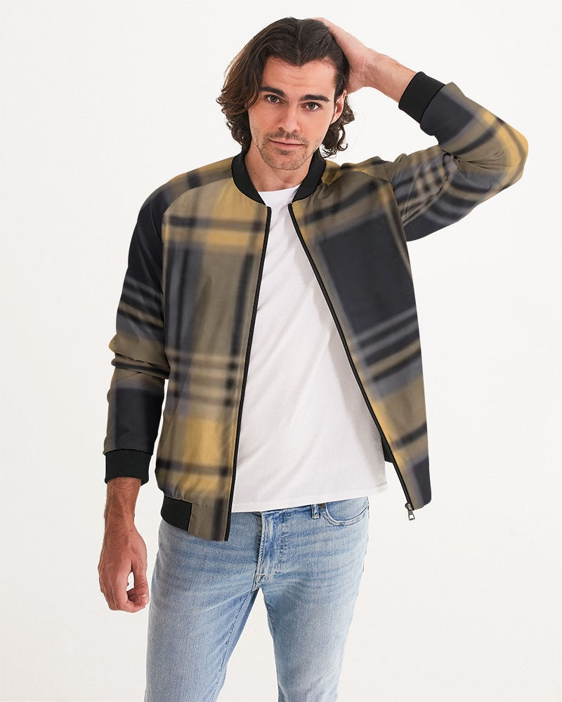 fz plaid men's bomber jacket