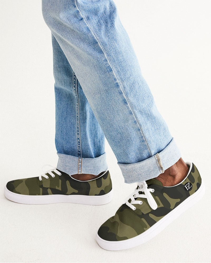 darker shade men's lace up canvas shoe