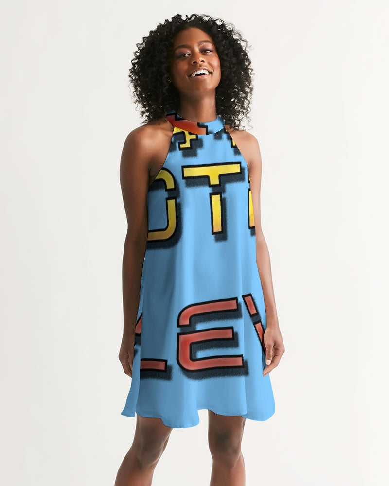 blue sky zone women's halter dress