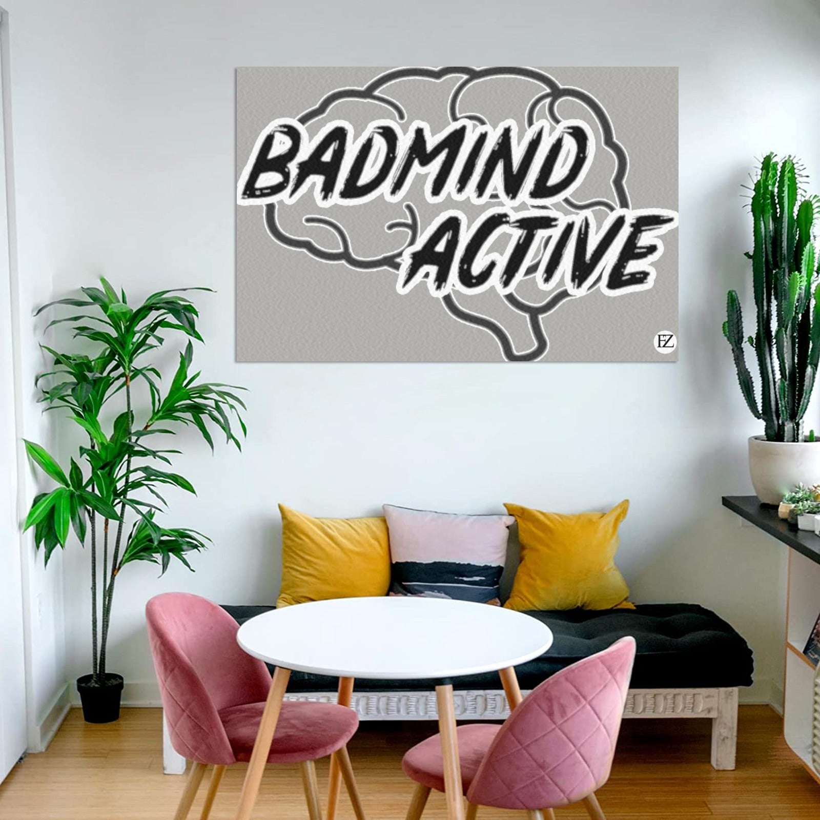 fz mind portrait upgraded frame canvas print 48"x32"(made in queen)