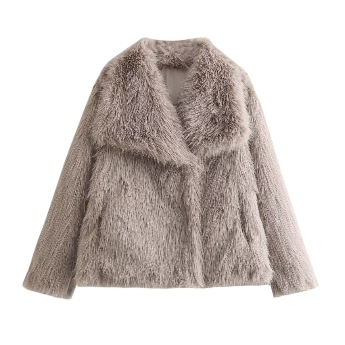 FZ Women's Casual Loose Faux Fur Overcoat Jacket - FZwear