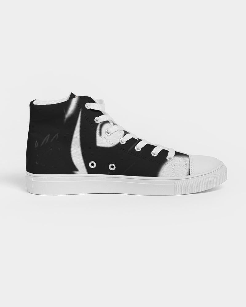 smokin black men's hightop canvas shoe