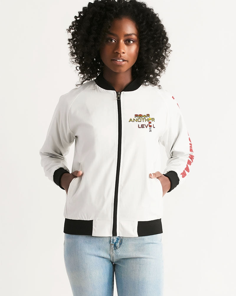white zone women's bomber jacket