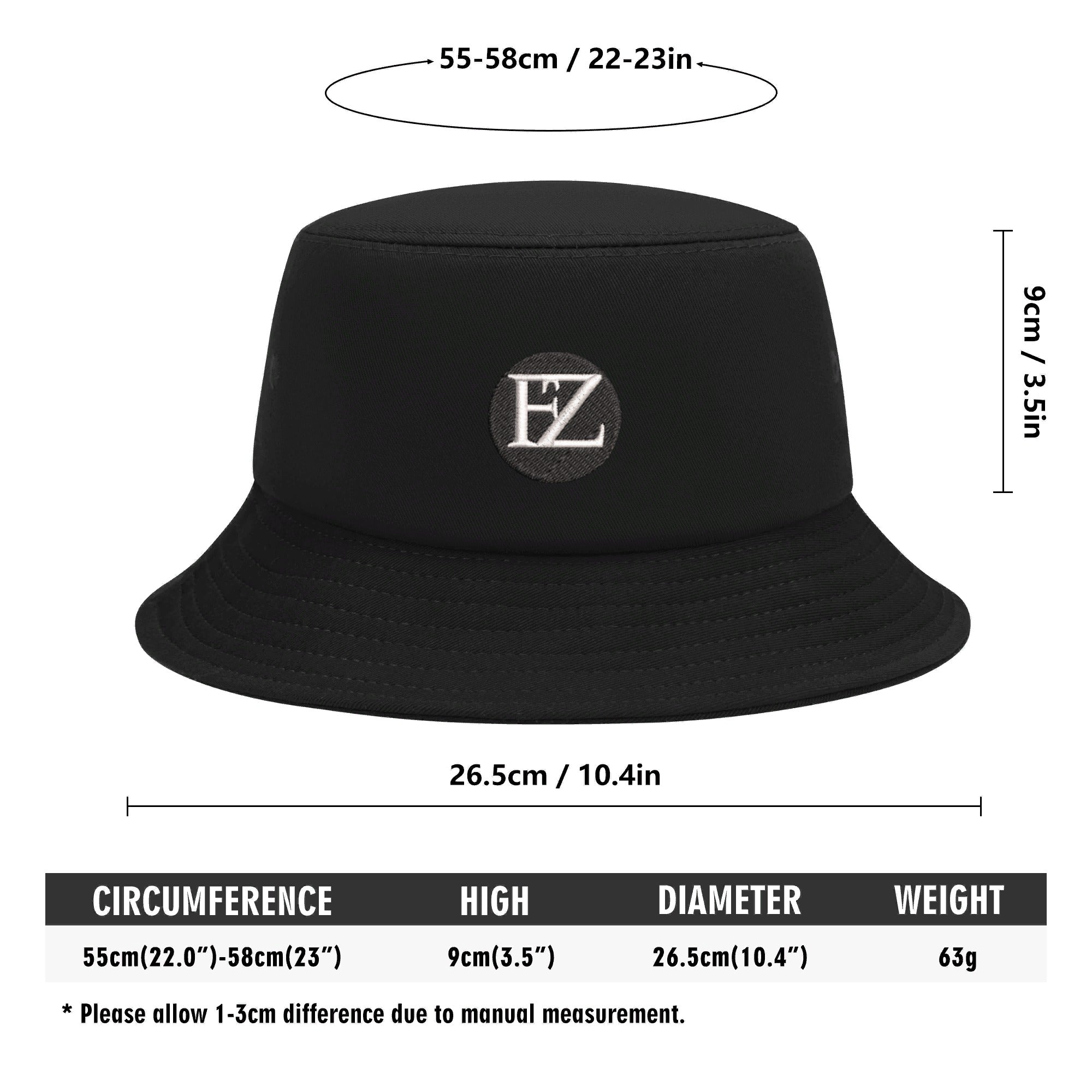 fz embroidered bucket hats
