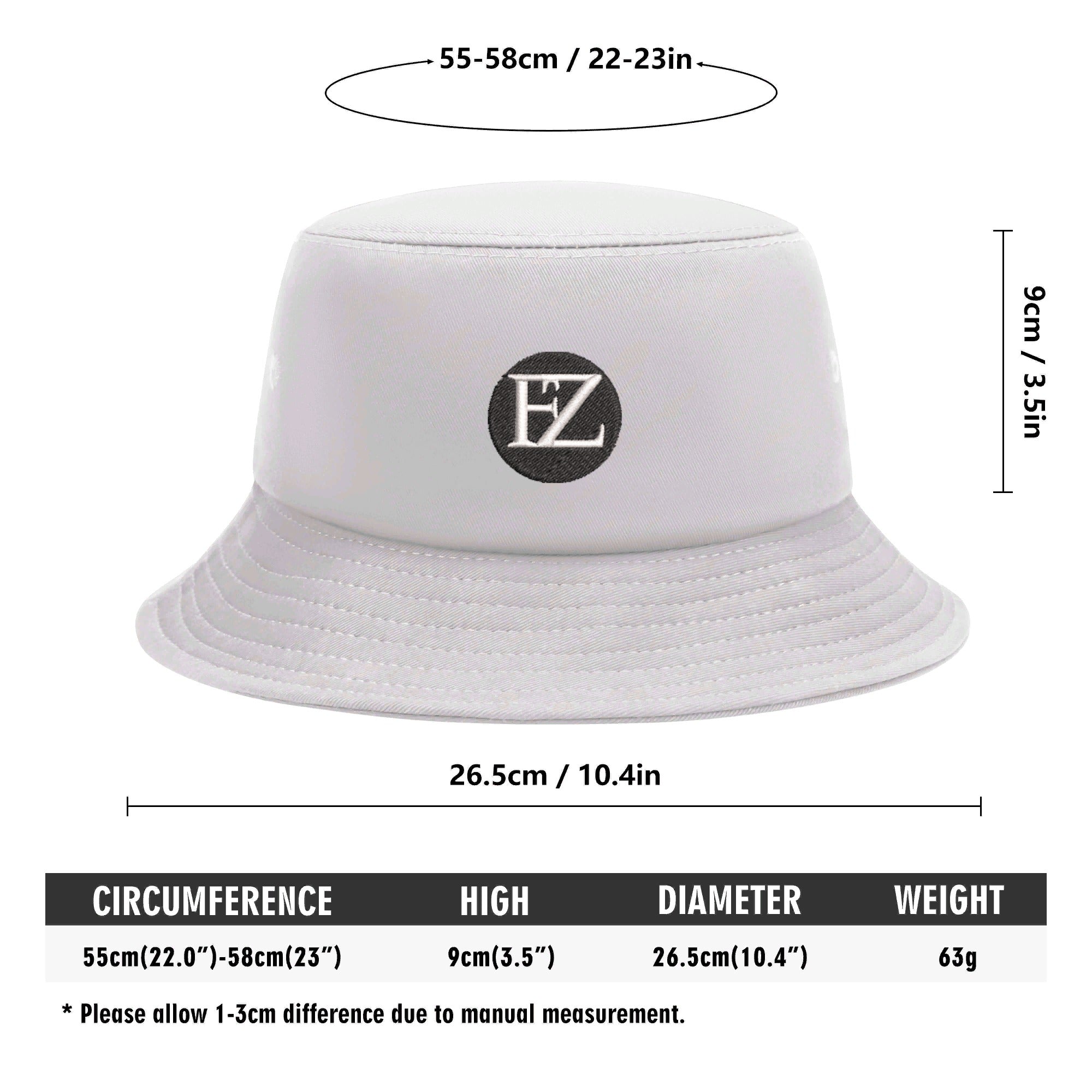 fz embroidered bucket hats