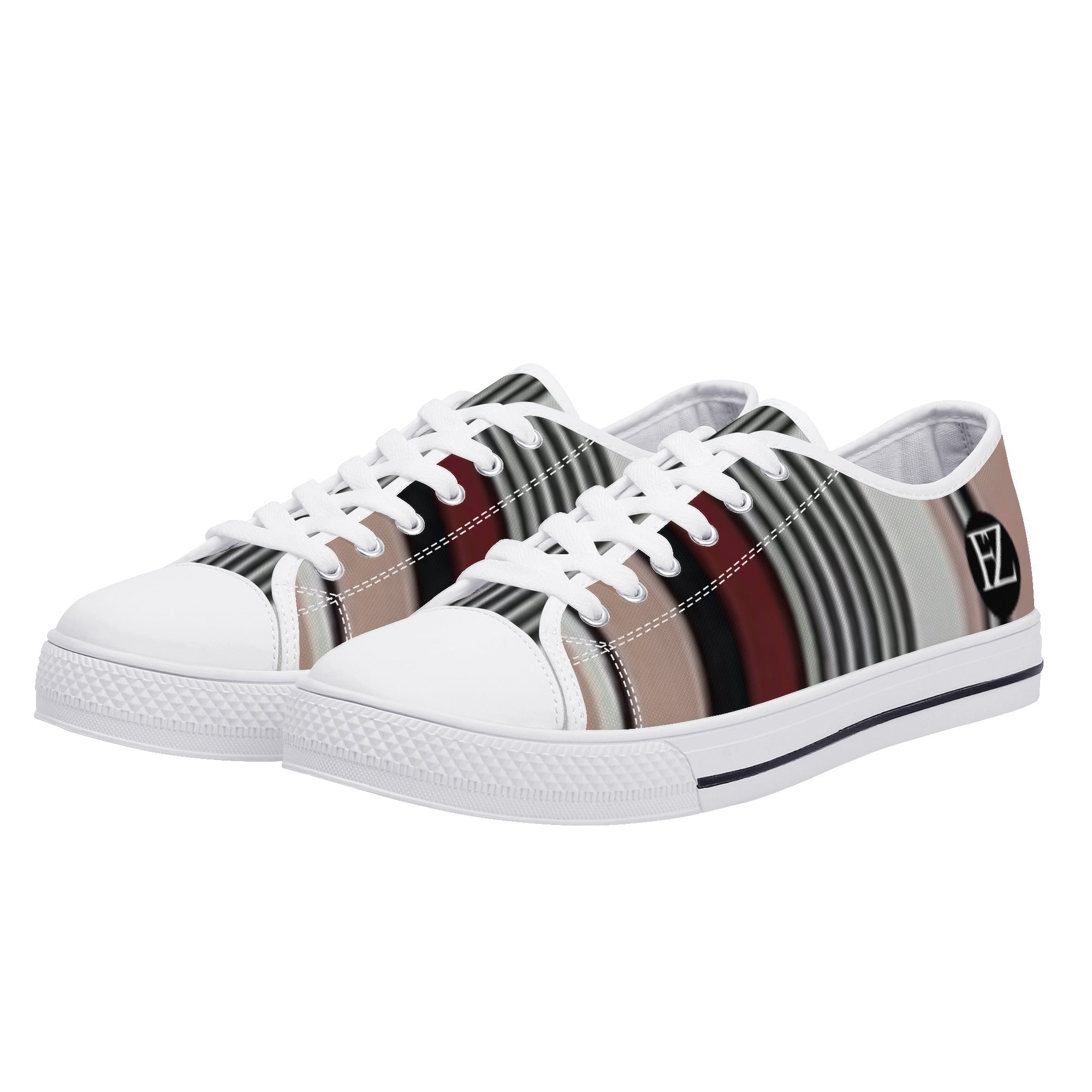 Men's Low Top Canvas Shoes With Customized Tongue - FZwear