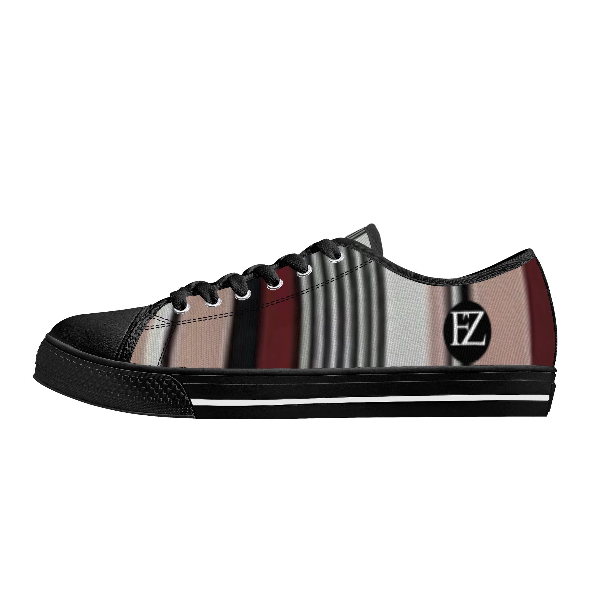 Men's Low Top Canvas Shoes With Customized Tongue - FZwear