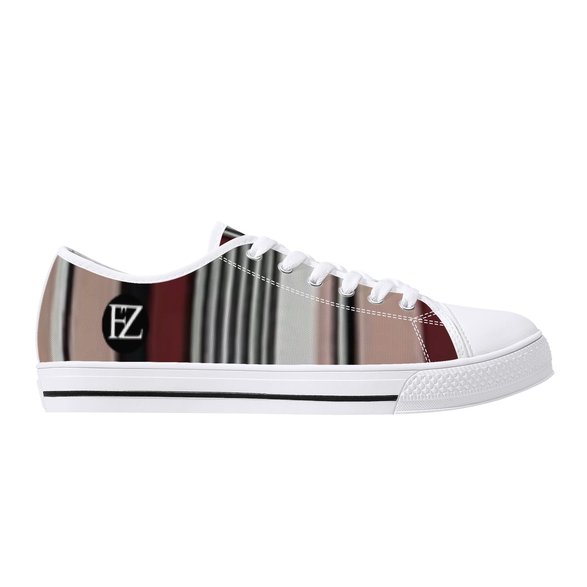 Men's Low Top Canvas Shoes With Customized Tongue - FZwear