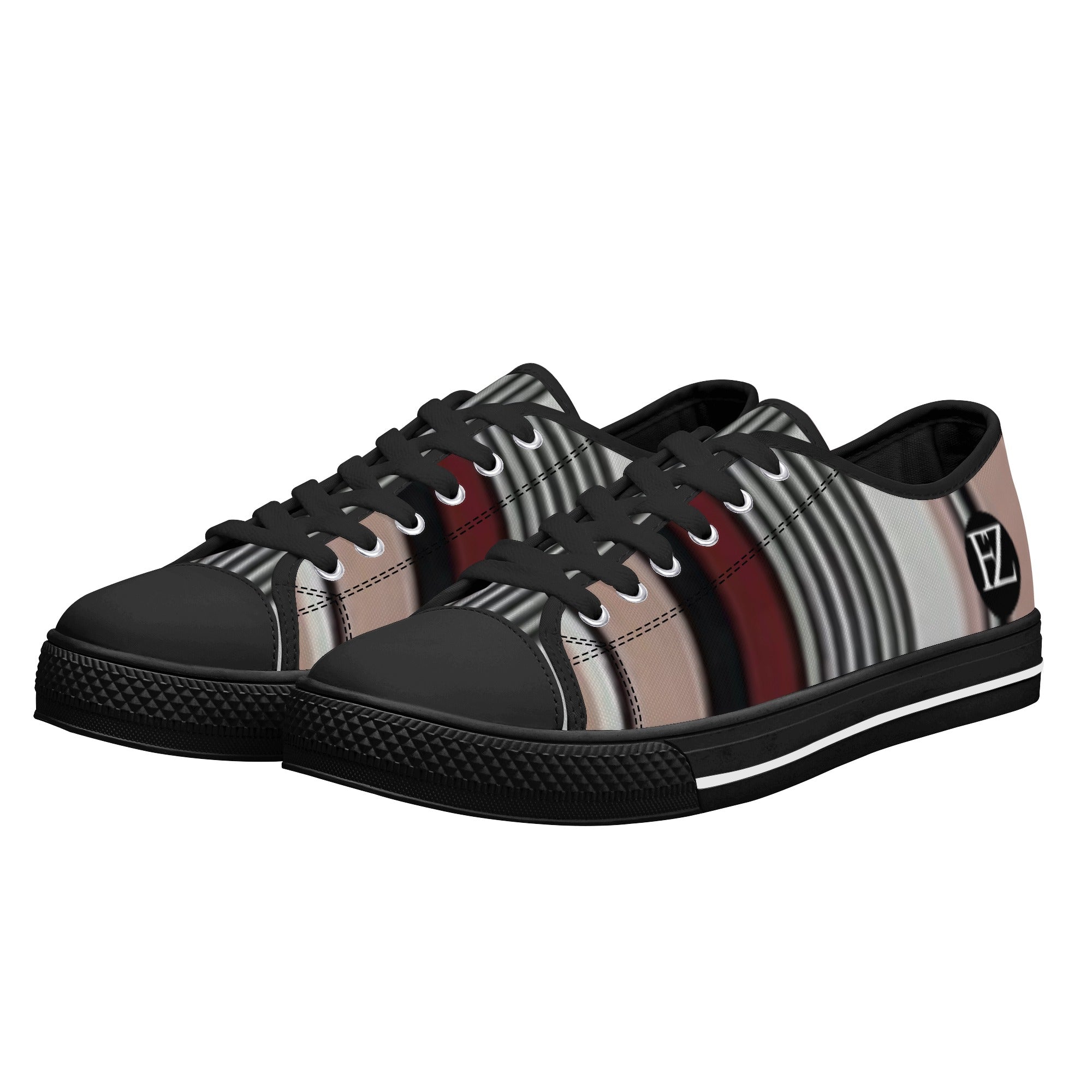 Men's Low Top Canvas Shoes With Customized Tongue - FZwear
