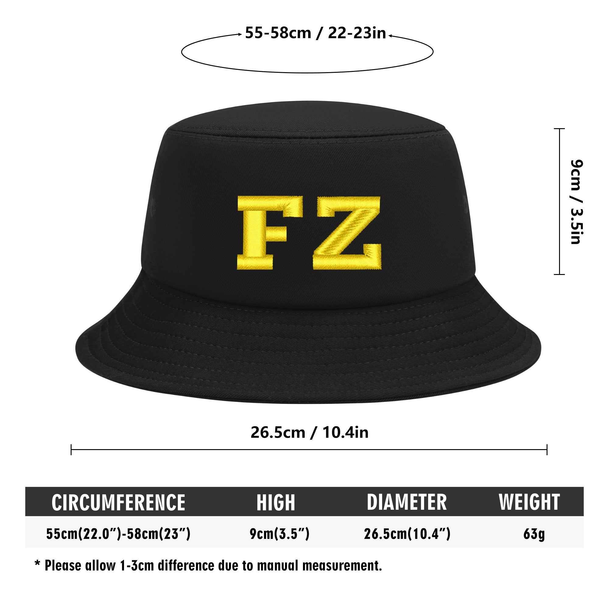 FZ Unisex Embroidered Bucket Hats - FZwear