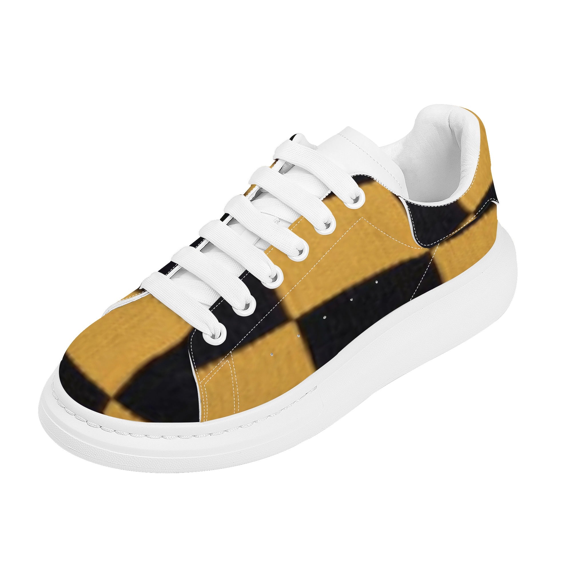 FZ Women's White Tongue Low Top Chunky Shoes - FZwear