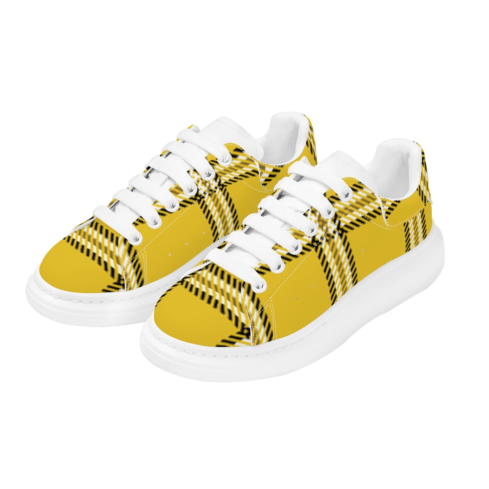 FZ Women's White Tongue Low Top Chunky Shoes - FZwear