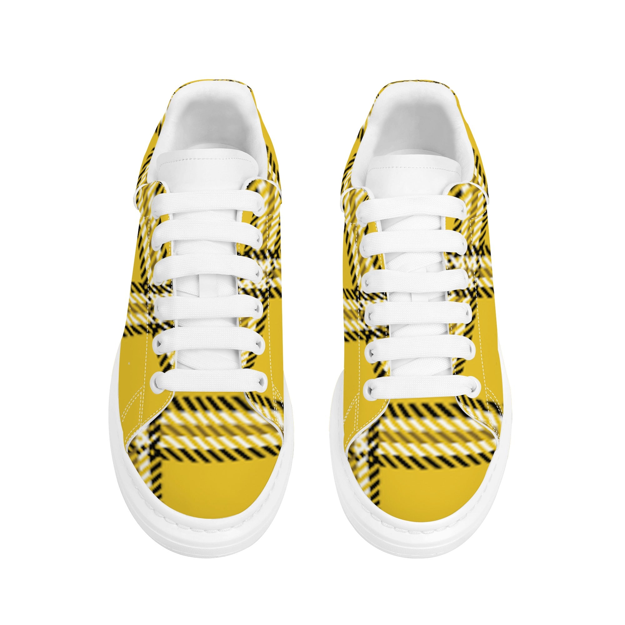 FZ Women's White Tongue Low Top Chunky Shoes - FZwear