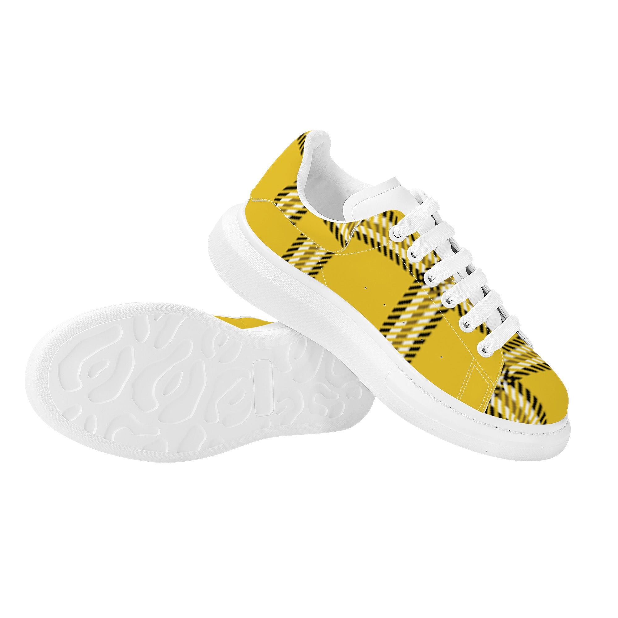 FZ Women's White Tongue Low Top Chunky Shoes - FZwear