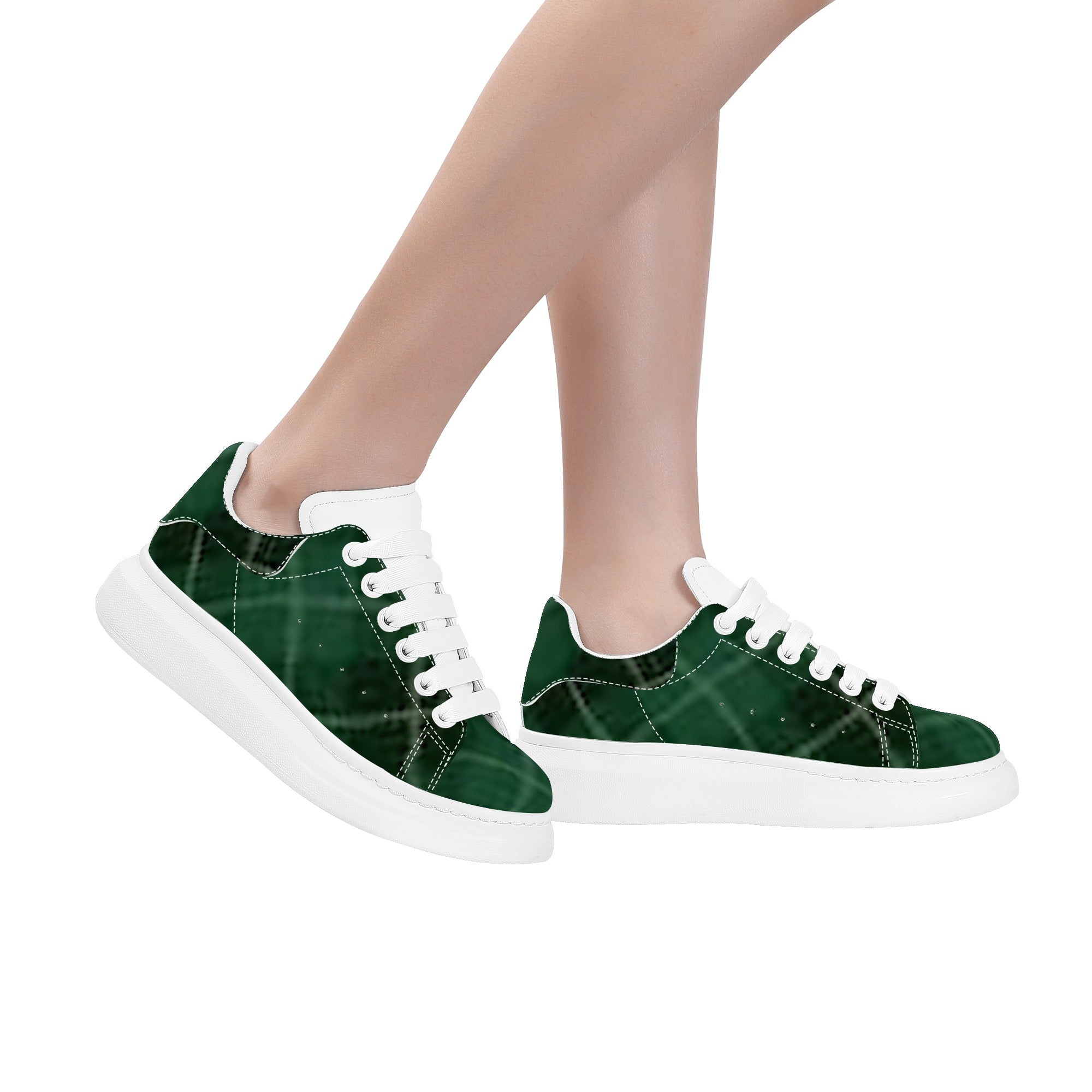 FZ Women's White Tongue Low Top Chunky Shoes - FZwear