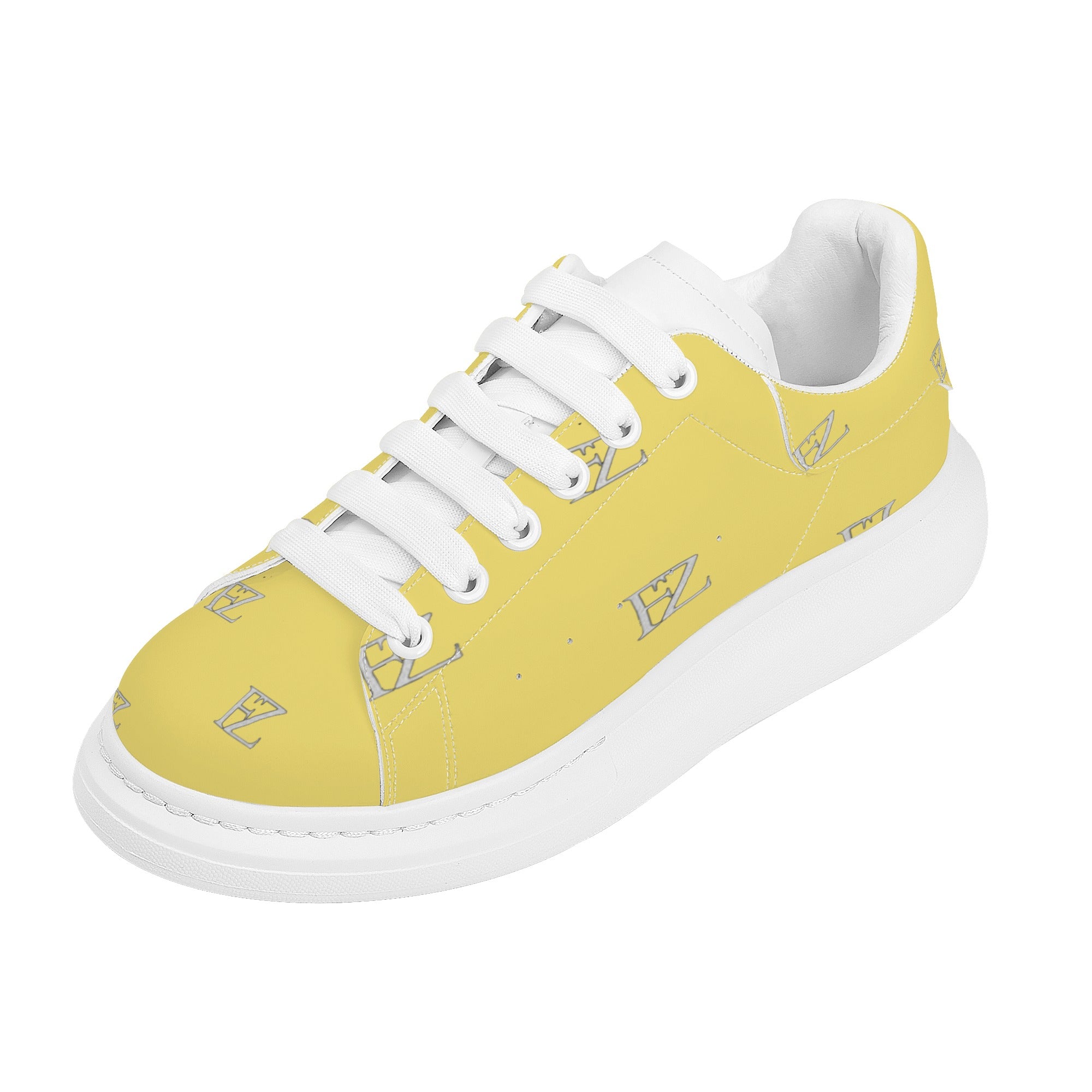 FZ Women's White Tongue Low Top Chunky Shoes - FZwear