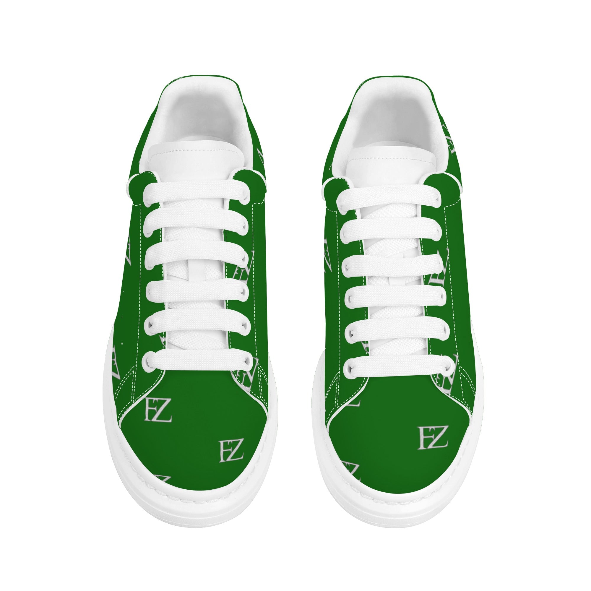 FZ Women's White Tongue Low Top Chunky Shoes - FZwear