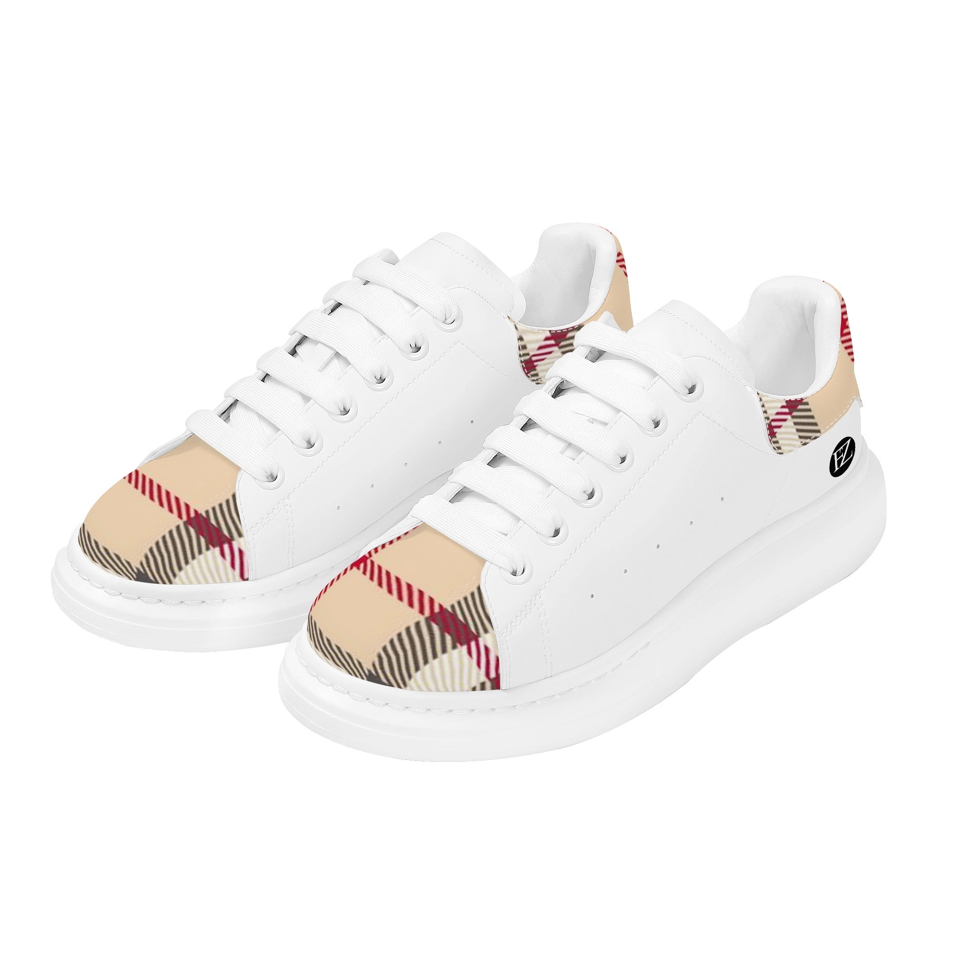 FZ Men's White Tongue Chunky Shoes - FZwear