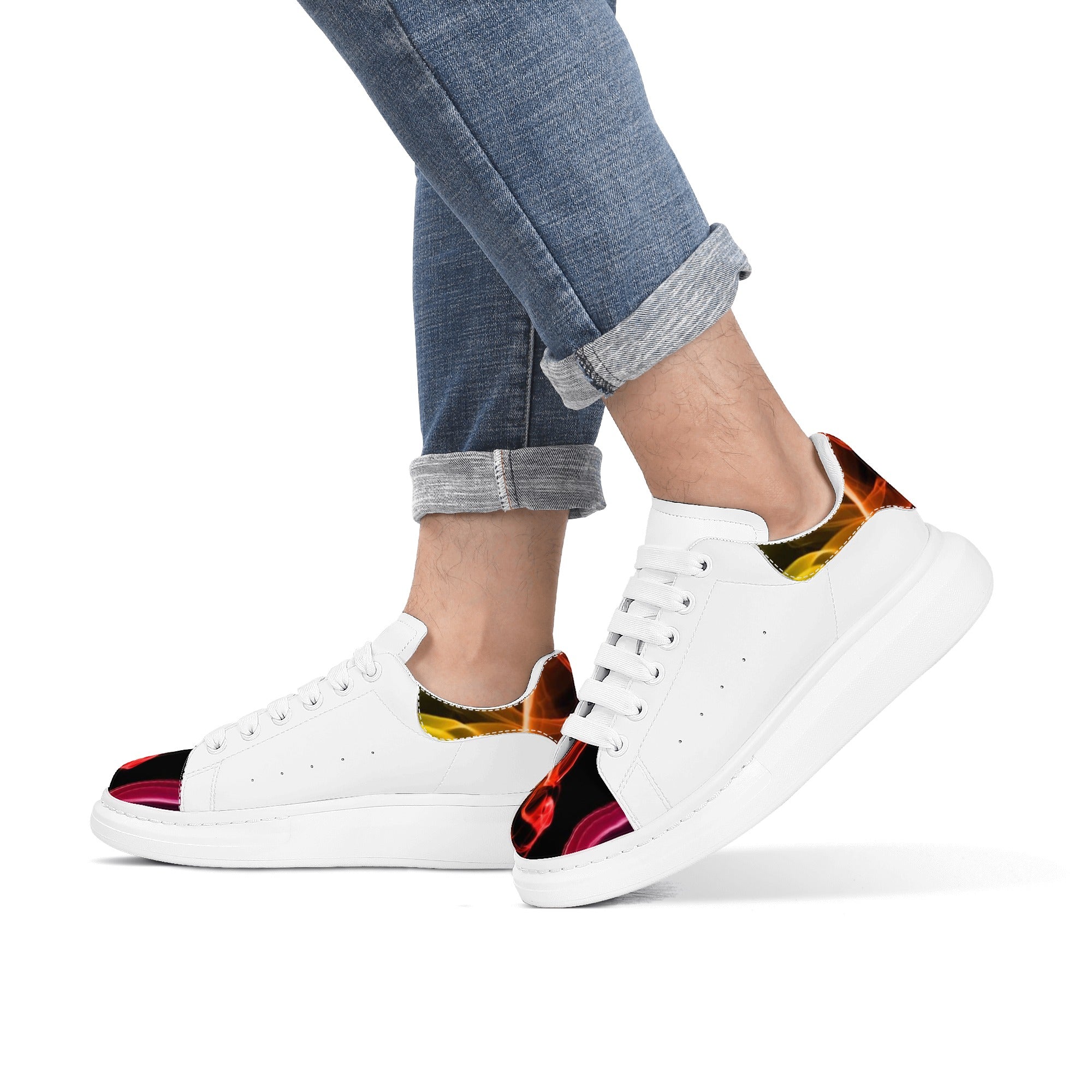 FZ Men's White Tongue Chunky Shoes - FZwear