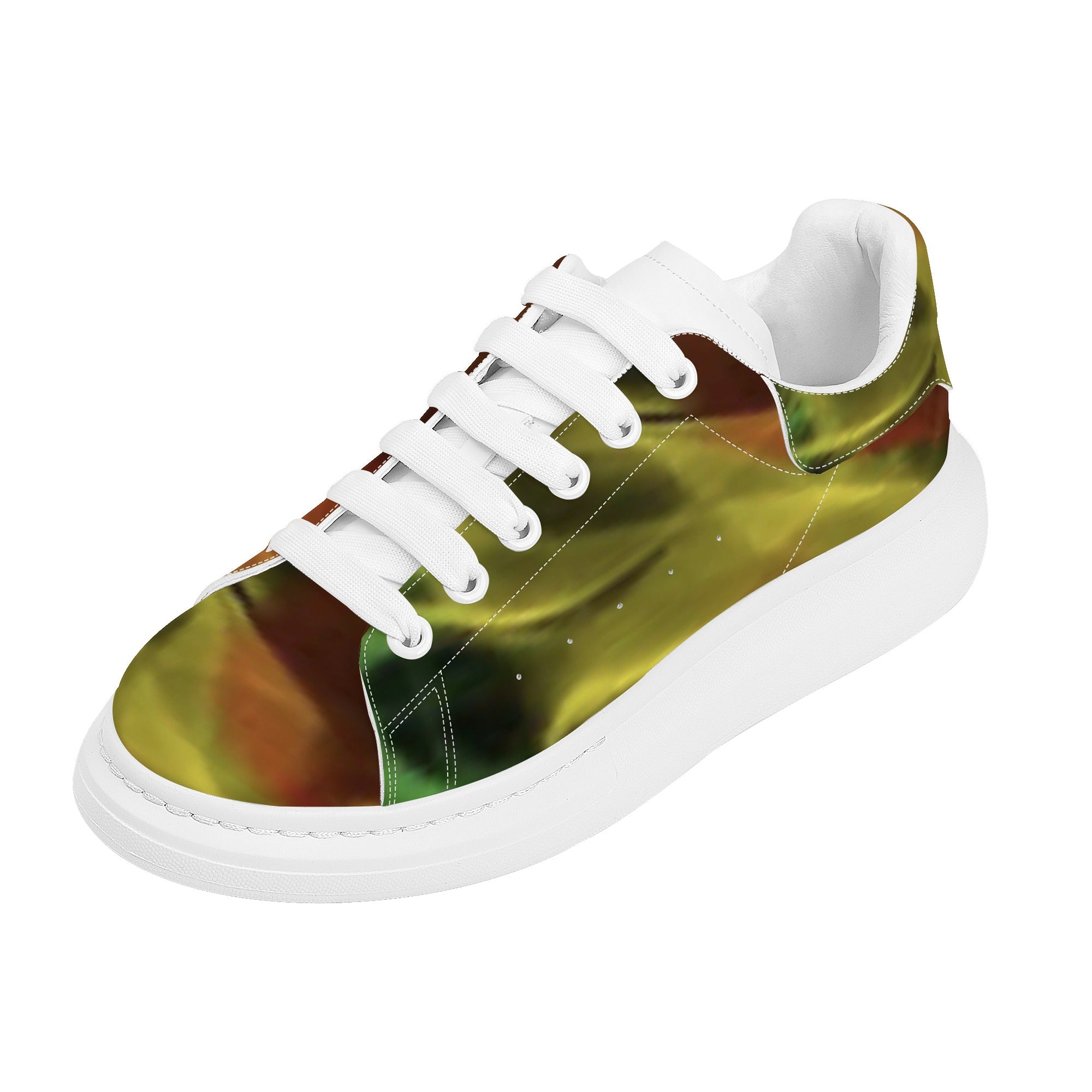 FZ Women's White Tongue Low Top Chunky Shoes - FZwear