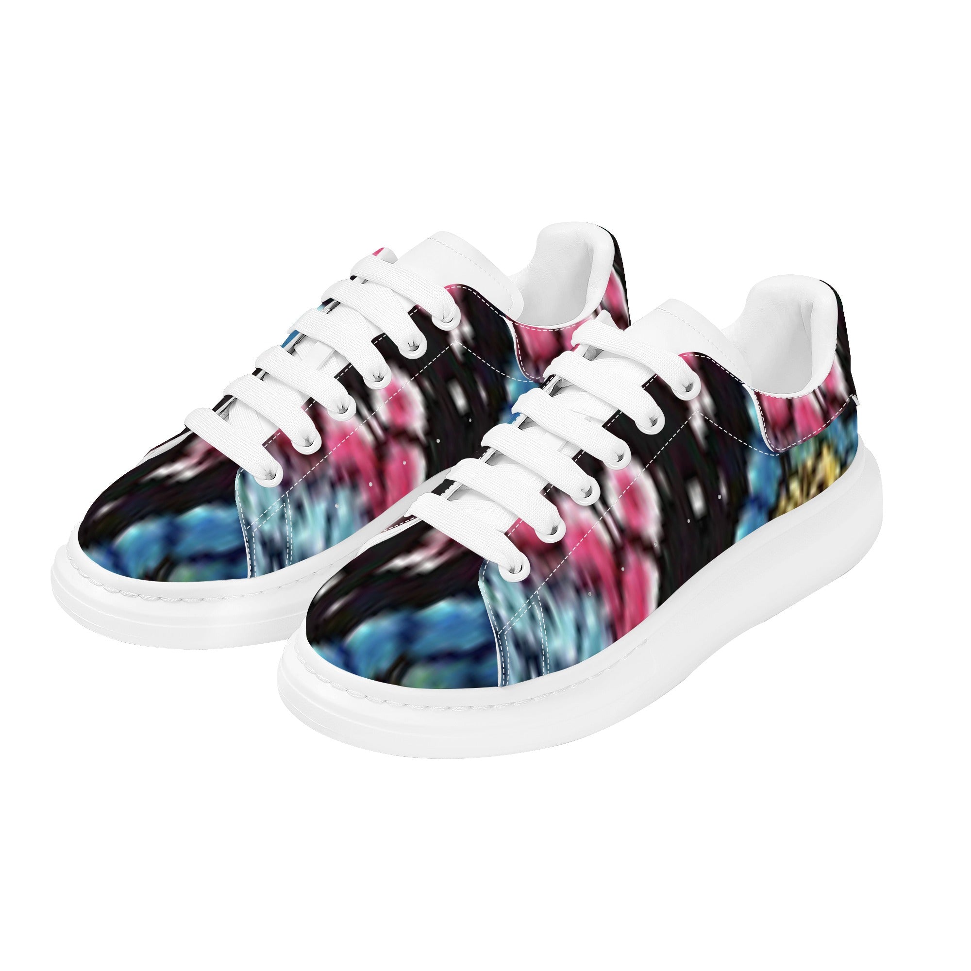 FZ Women's White Tongue Low Top Chunky Shoes - FZwear