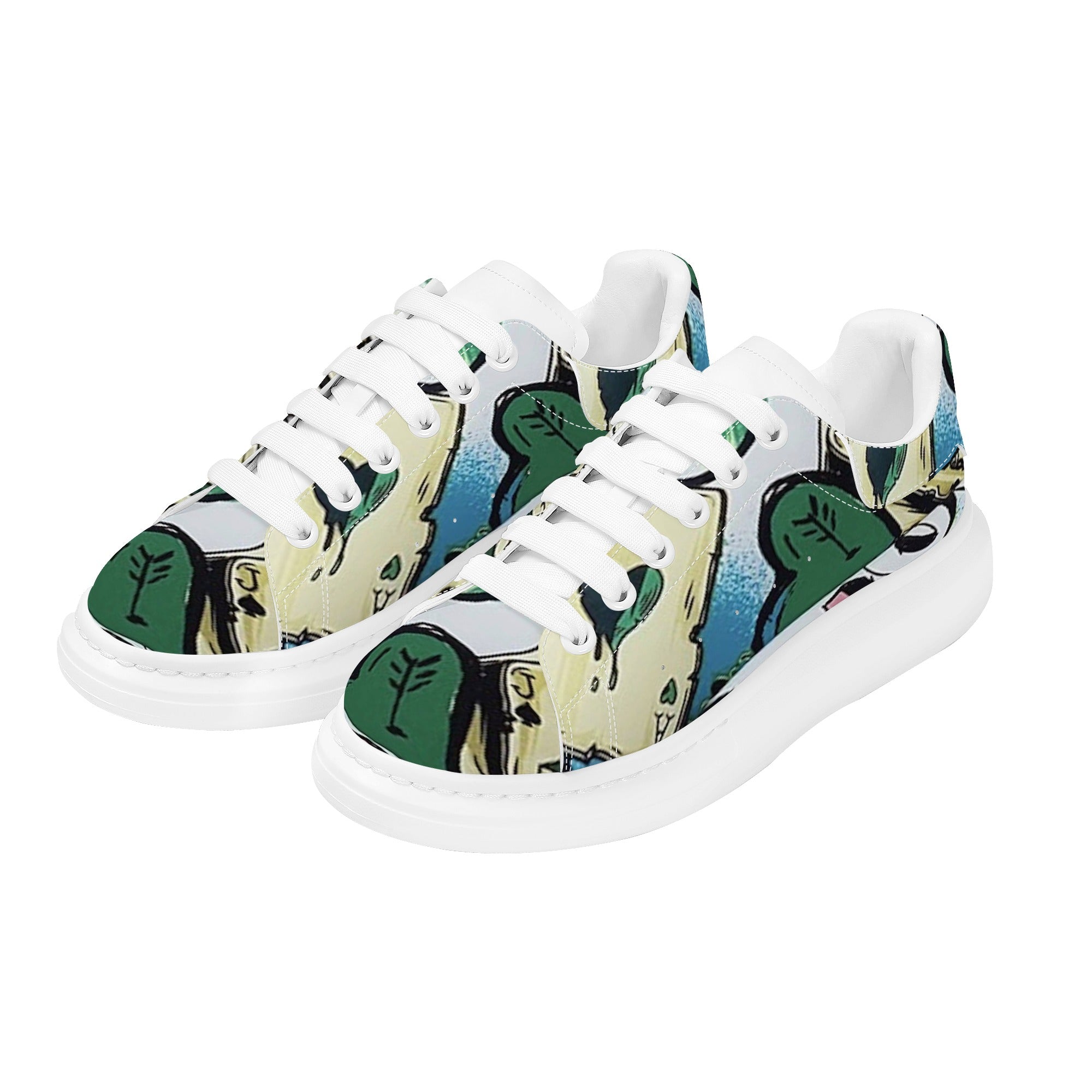 FZ Men's White Tongue Chunky Shoes - FZwear