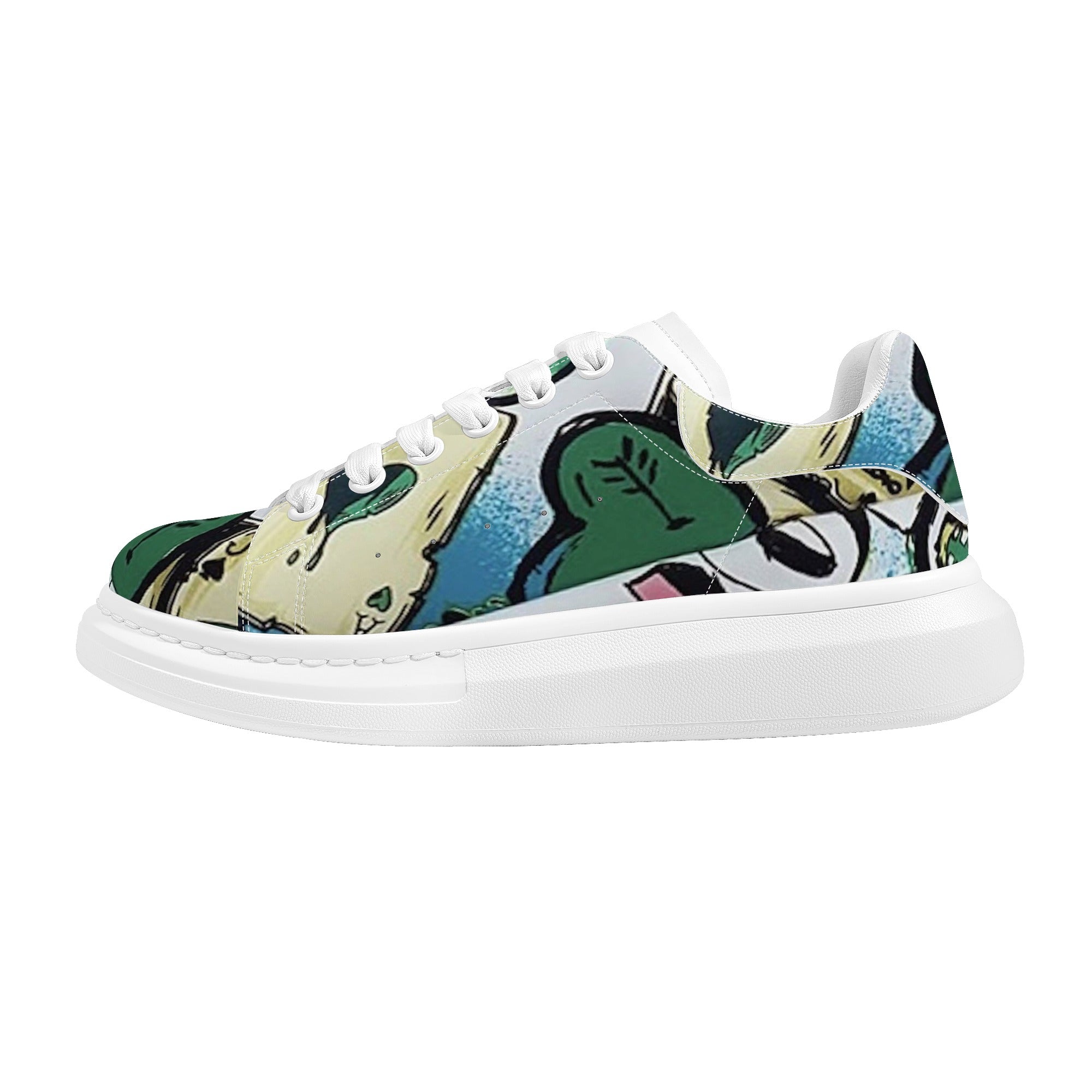 FZ Men's White Tongue Chunky Shoes - FZwear