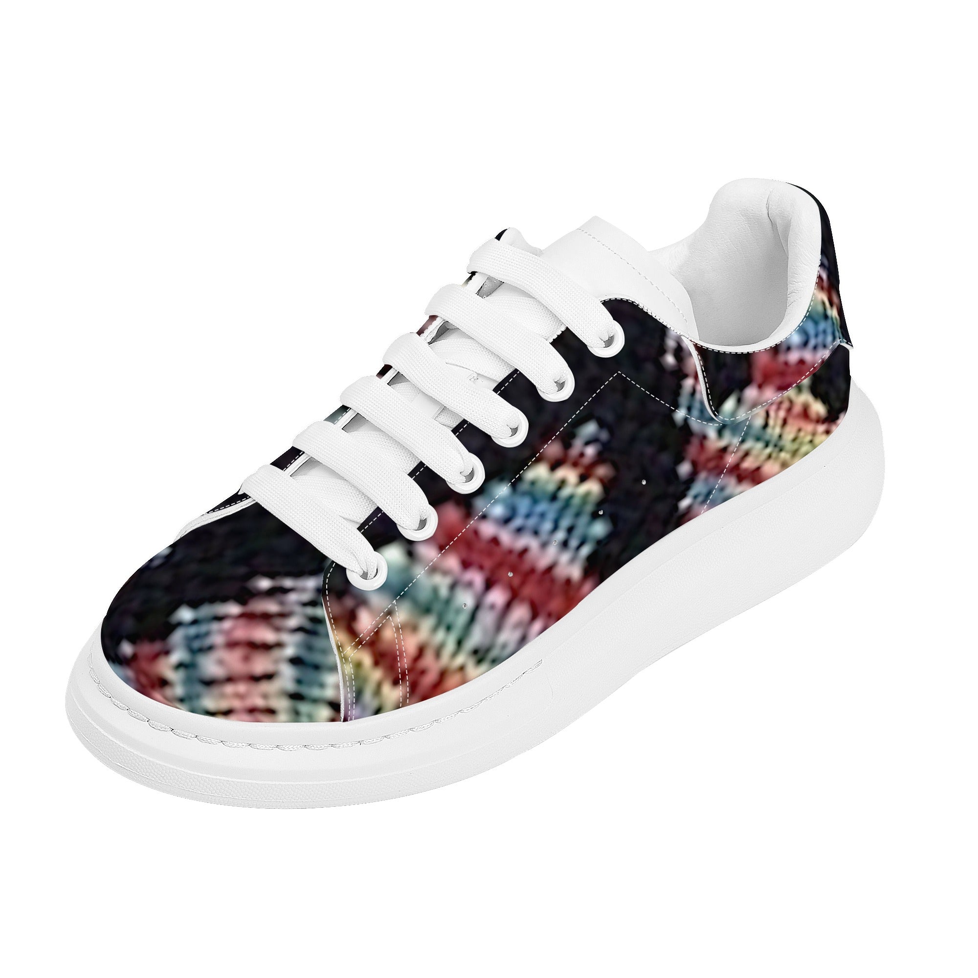 FZ Women's White Tongue Low Top Chunky Shoes - FZwear