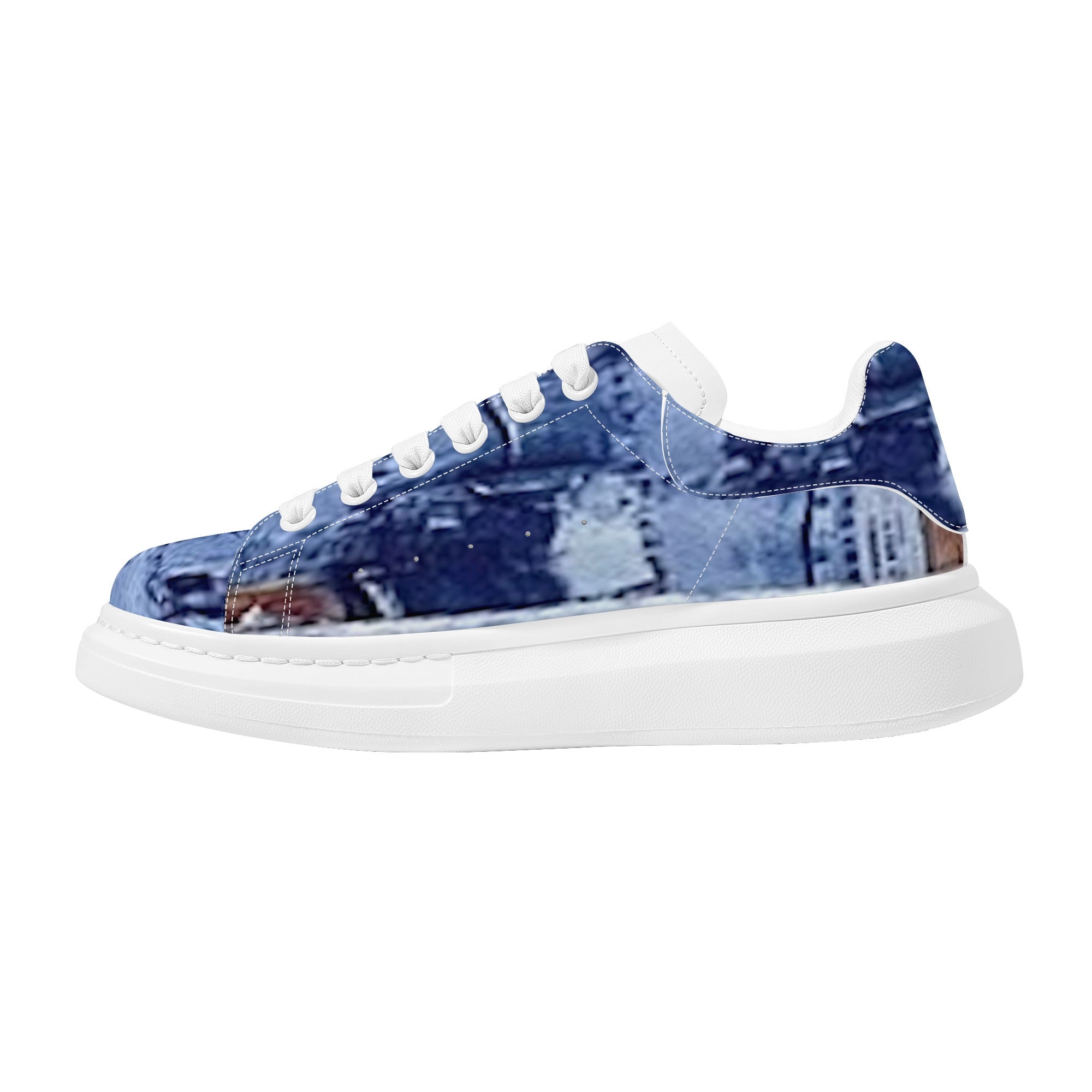 FZ Women's White Tongue Low Top Chunky Shoes - FZwear