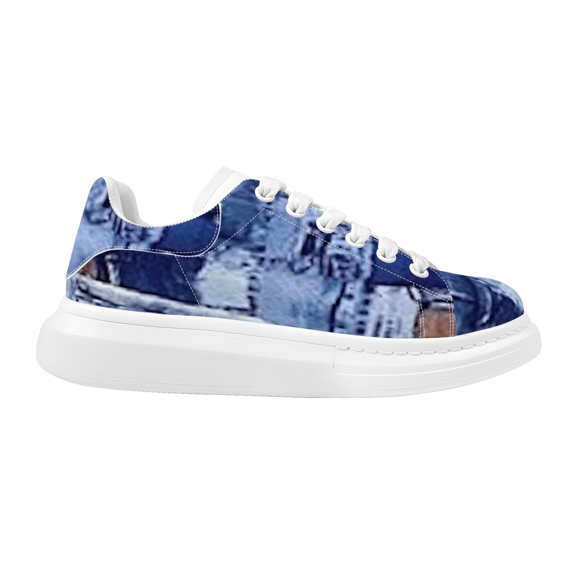 FZ Women's White Tongue Low Top Chunky Shoes - FZwear