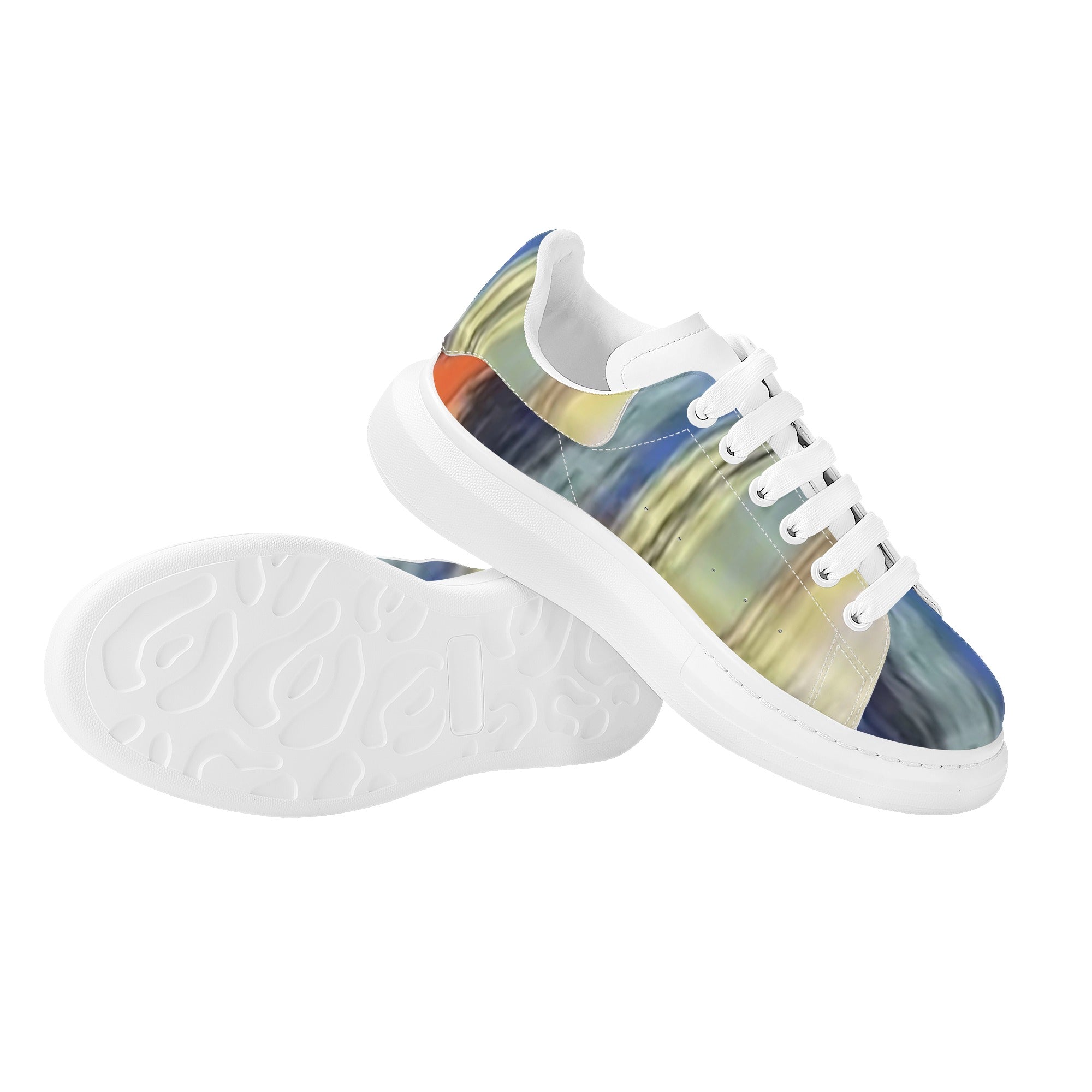 FZ Women's White Tongue Low Top Chunky Shoes - FZwear