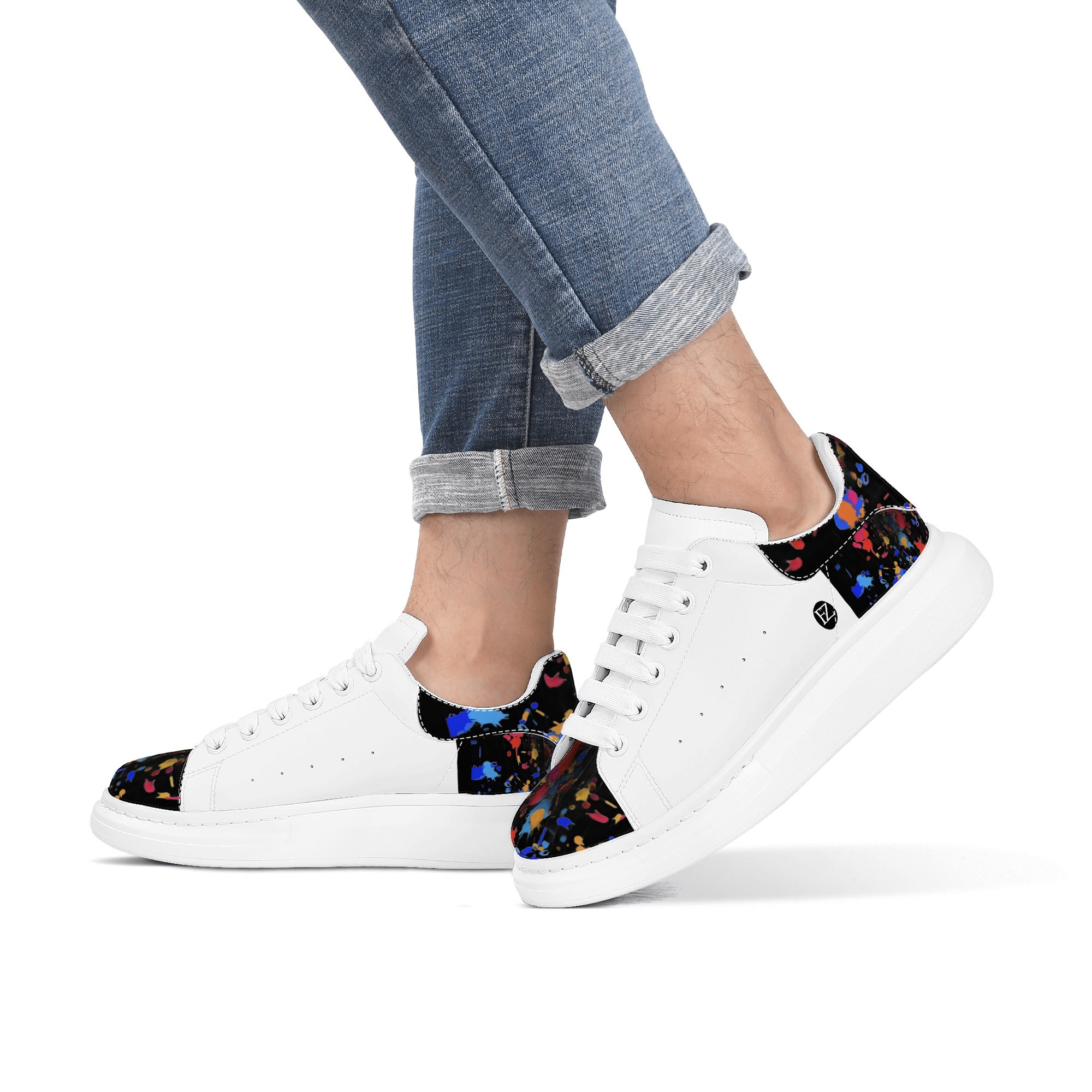 FZ Mens White Tongue Chunky Shoes - FZwear