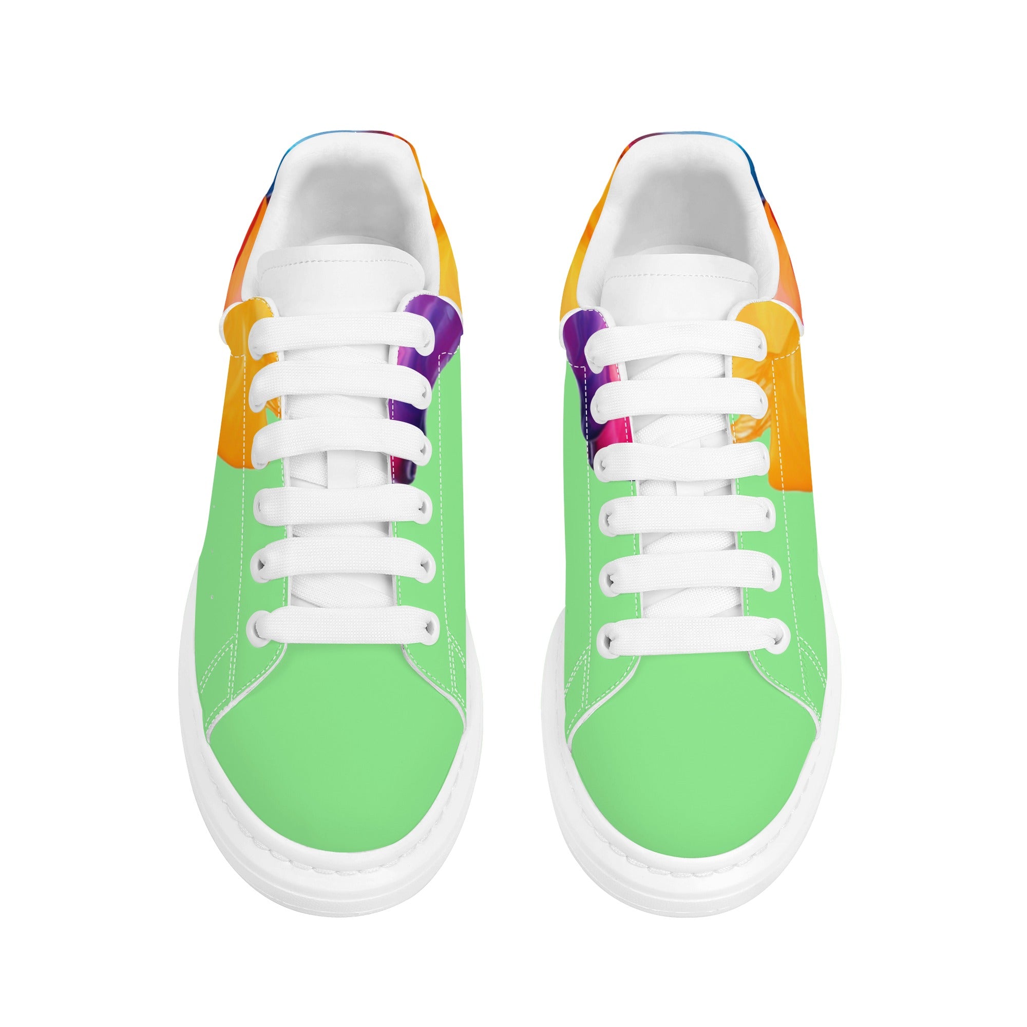 FZ Women's White Tongue Low Top Chunky Shoes - FZwear