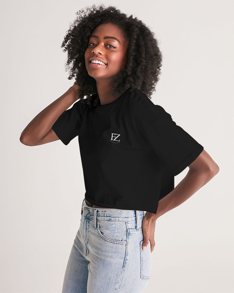 black flite women's lounge cropped tee