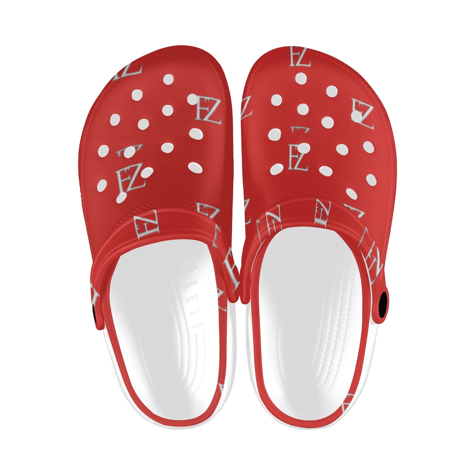 fz unisex sandals - red custom print adults clogs
