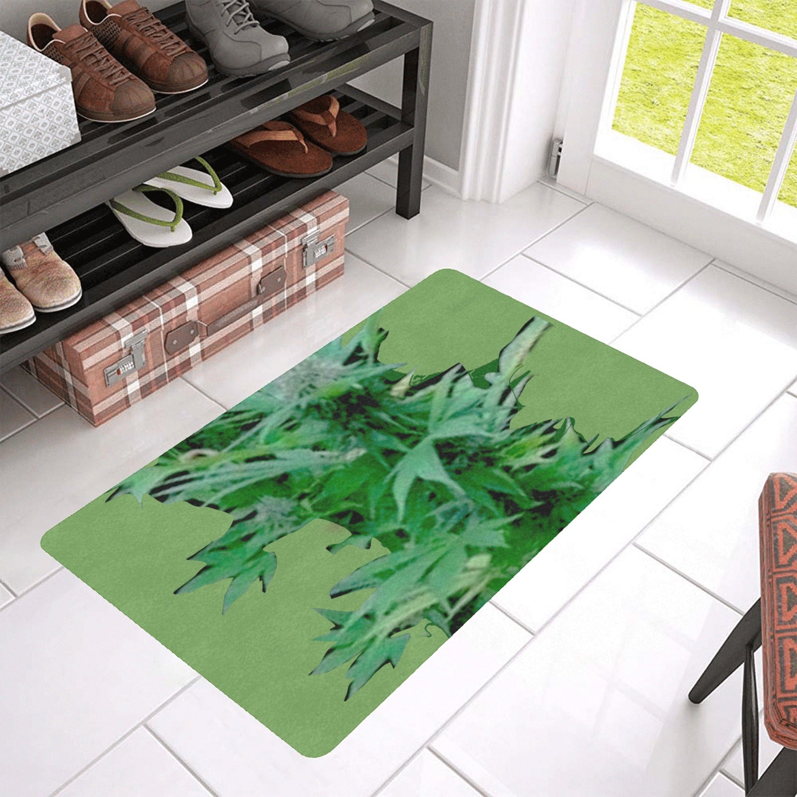 fz door mat one size / fz door mat - greeen doormat 30"x18"(rubber)(made in usa)