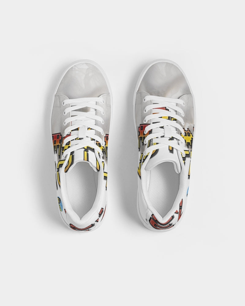 white zone men's faux-leather sneaker